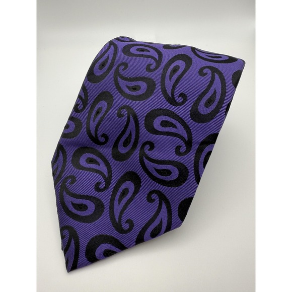 Perry Ellis Portfolio Silk Tie Men Paisley Pattern Necktie Formal Dress Workwear - Picture 1 of 4